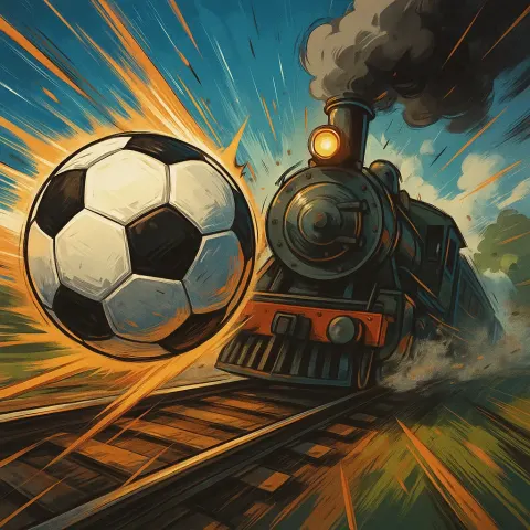 Exhilarating Animated Scene Where a Train