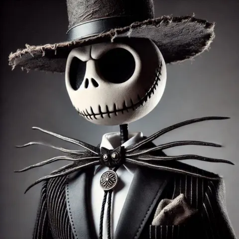 Jack Skellington in Elegant Gothic Tuxedo
