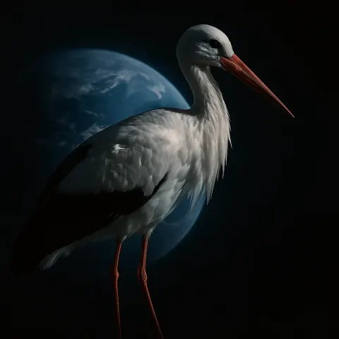 Single White Stork