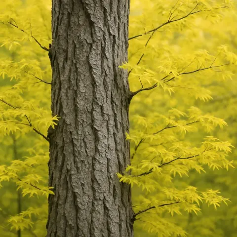 Against the Soft Yellow-green Leaves
