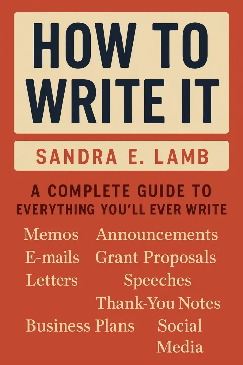 Book Cover Featuring the Title "How to Write It"