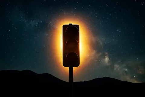 Against a Starry Night Sky