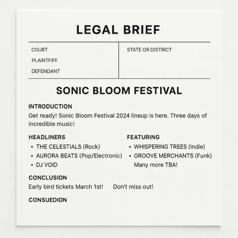 THEME CONCEIVED (ID: 1765): Music and Entertainment Document Type