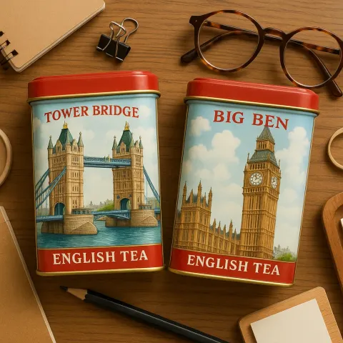Two Decorative Tins of English Tea