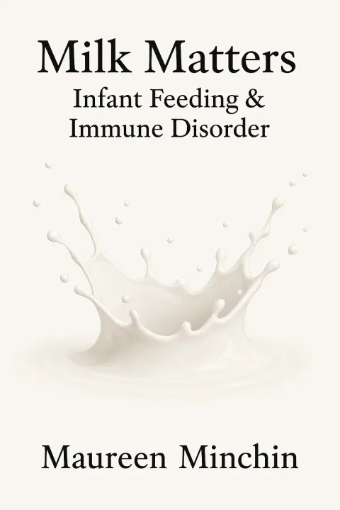 Minimalist Book Cover Featuring Splashing Milk with the Title "Milk