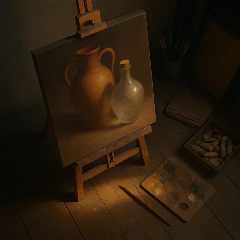 Cluttered But Charming Artist's Studio Corner