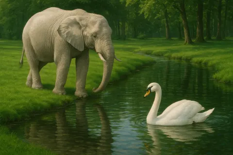 Colossal Elephant with Pale-grey Skin