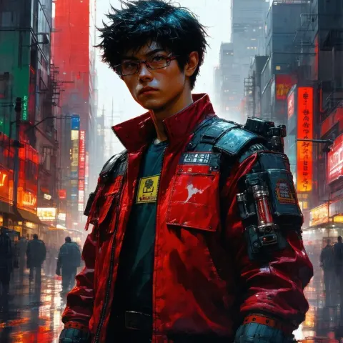 Kaneda Beneath the Lights of Neo Tokyo