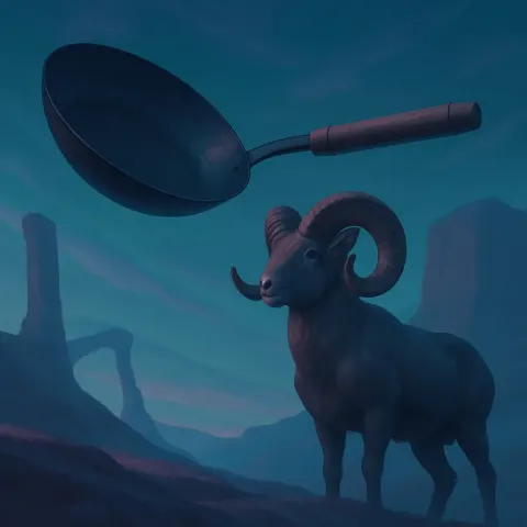 Scene Characterized by a Surreal Color Palette