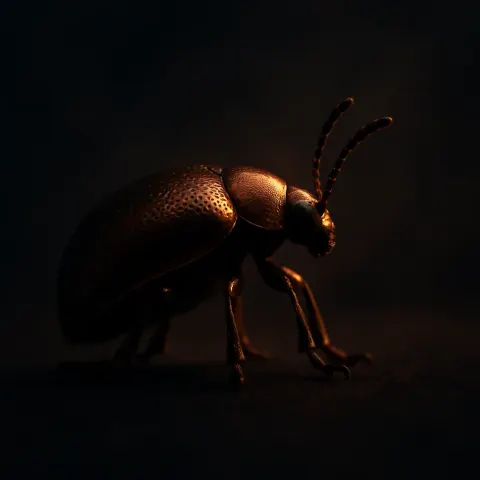 Coarsely Punctate Bronze Leaf Beetle