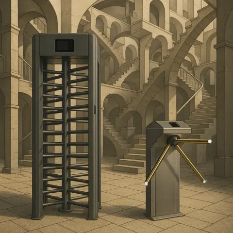 Leading Lines Inherent in the Impossible Architecture with Escher-like Stairways