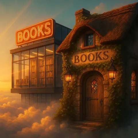 Two Distinct Bookshops—the First a Modern Marvel of Glass