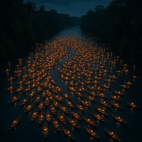 Countless Tiny Boats Form