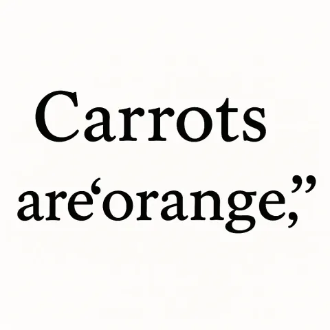 Provide a Single Sentence Consisting of One Word About Carrots