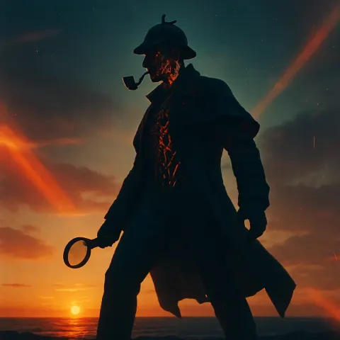 Dynamic and Alert Sherlock Holmes-styled Detective Looms