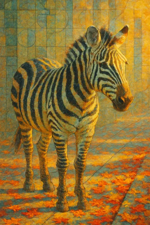 Employing a Broken Color Technique and Structured by Subtle Geometric