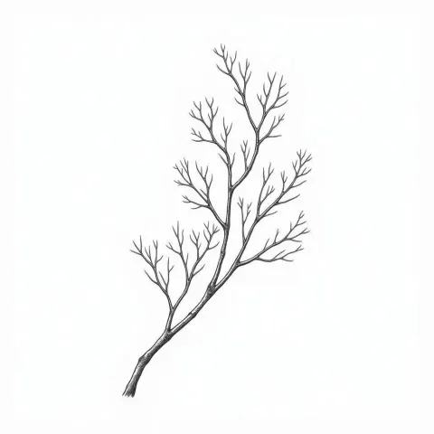 Minimalist Wild Ginger Branch Line Art