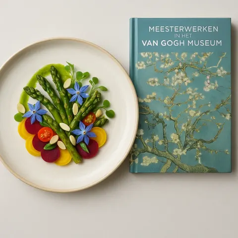 Plate with Artistic Food Presentation