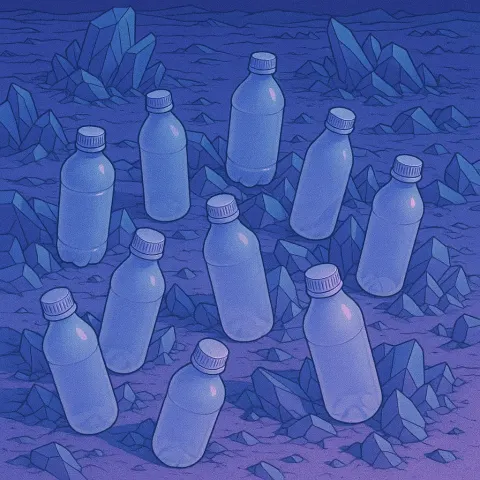 Curious Scattering of Approximately Ten Semi-translucent Frosted Water Bottles