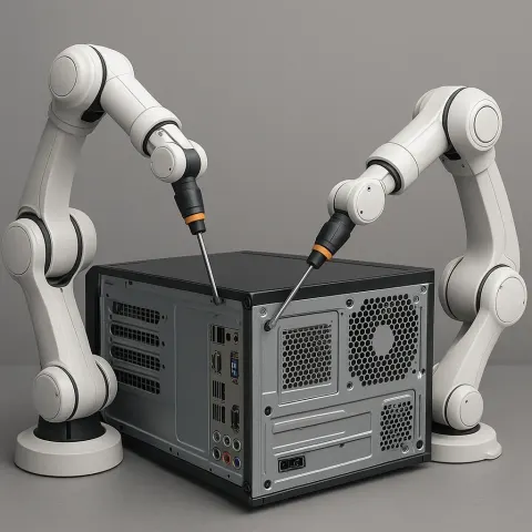 Computer Positioned Sideways