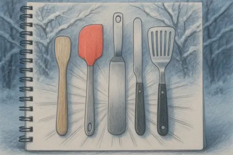 Striking Sketchbook Aesthetic Reveals Snow-laden Branches in a Winter Wonderland