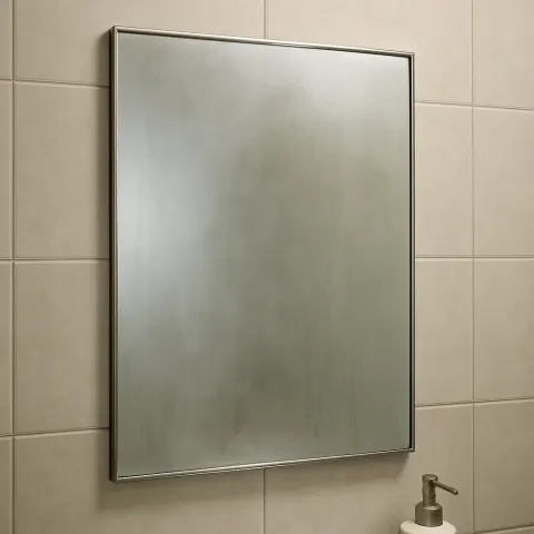 Bathroom Mirror Showing Slight Hints of Condensation