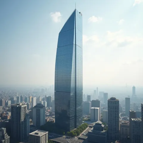 Minimalist Skyscraper in Crisp Natural Light