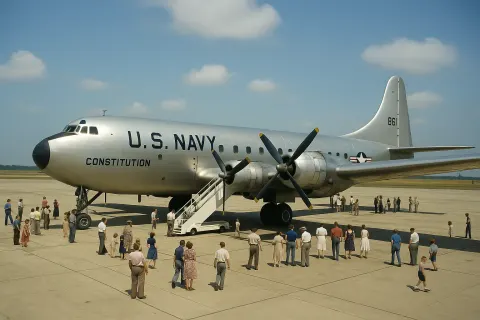 Large Vintage U.S. Navy Transport Airplane