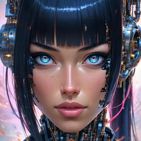 Symmetrical Nico Robin With Machine Face