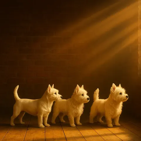 Three Distinct West Highland White Terriers—the First
