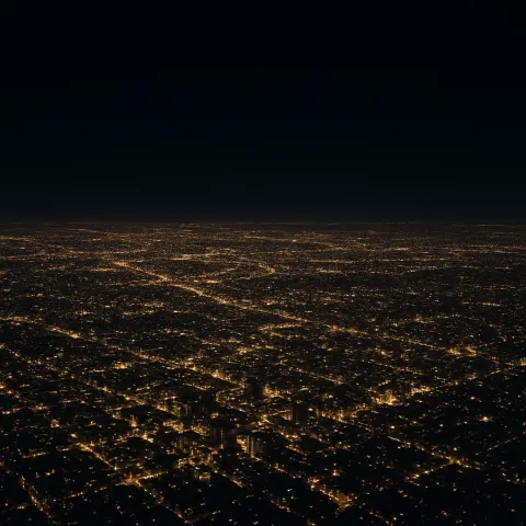 Sprawling Metropolis at Night