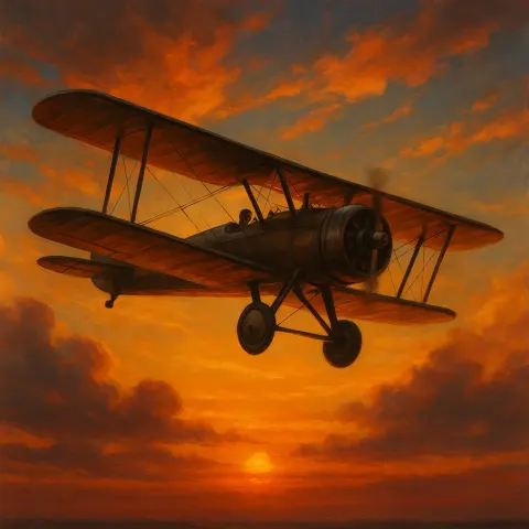 Classic Biplane Soaring