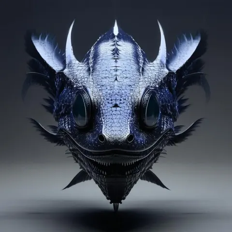 Darkiron Viperfish Monster With Pentacontagon Head