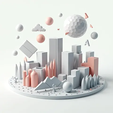 Abstract 3D Landscape of Private Equity