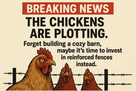 Breaking News Poster Text (English): the Chickens