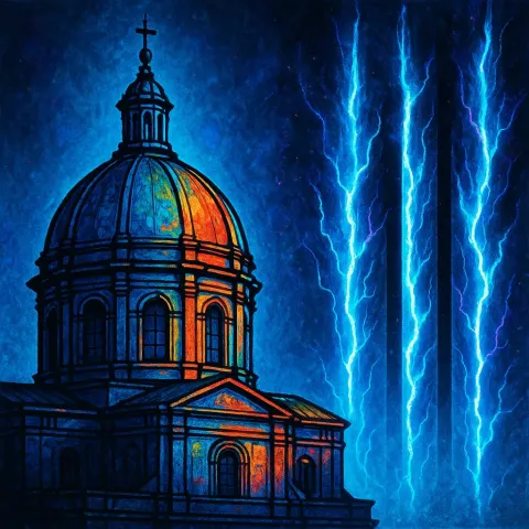 Starkly Outlined Cathedral Dome