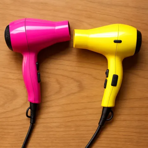 Two Vibrant Hair Dryers