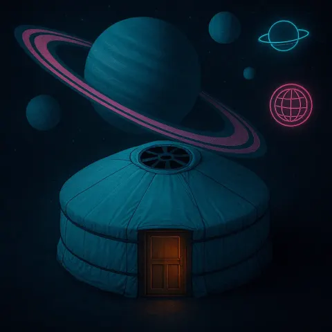 Single Sky Light Blue Yurt