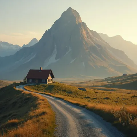 Golden Road to a Solitary Mountain House