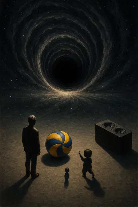 Artistic Representation of a Black Hole or Wormhole Unfolds