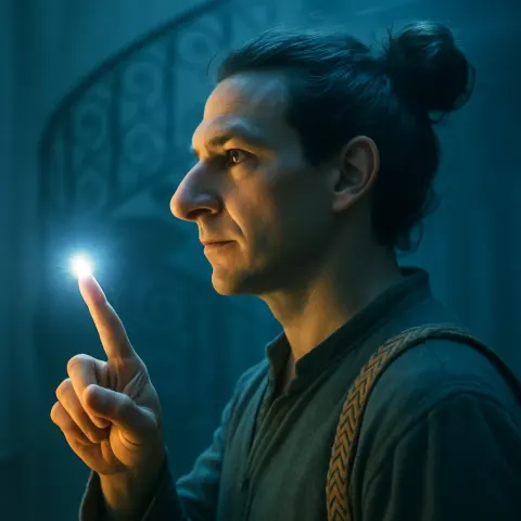 Everyman Character with a Distinct Bulbous Nose Tip