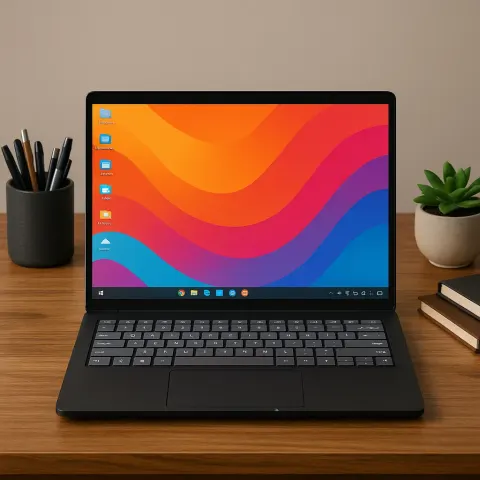Sleek Matte Black Laptop