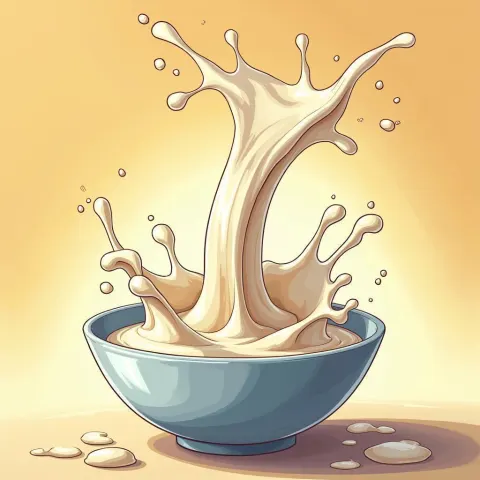 Manga Milk Splash in Glossy Motion