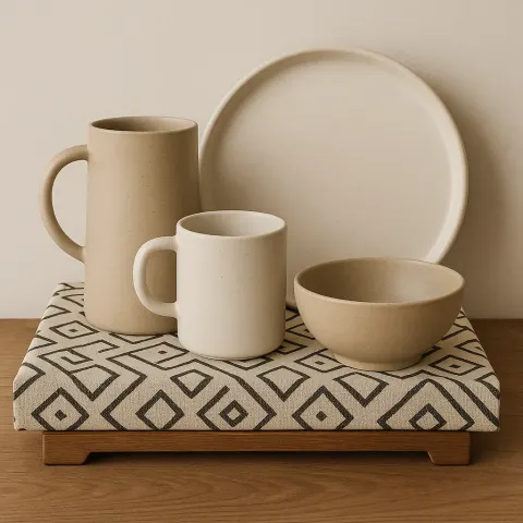 Ceramic Vessels and a Plate