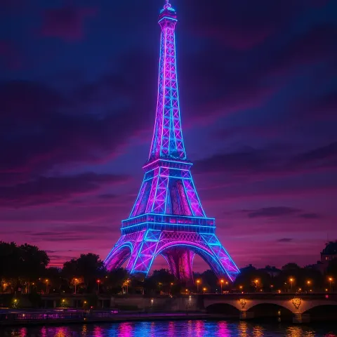 Eiffel Tower Glows with Illumination