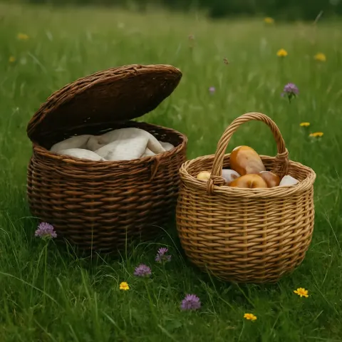 Amidst the Tranquil Expanse of a Green Meadow
