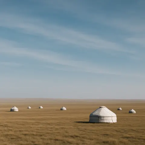 Scattered Handful of Nomadic Yurts