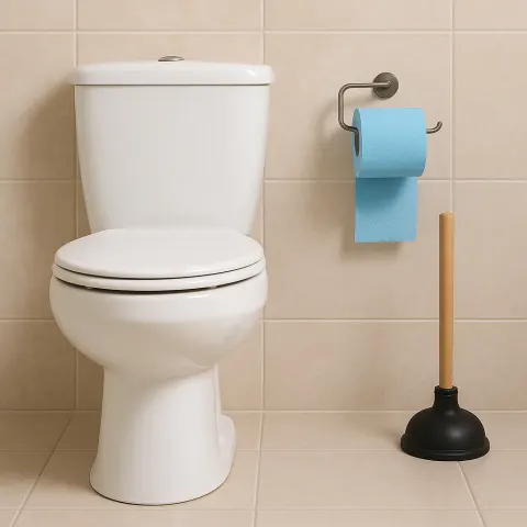 Restroom Containing a Toilet