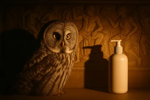 Great Grey Owl and Lotion
