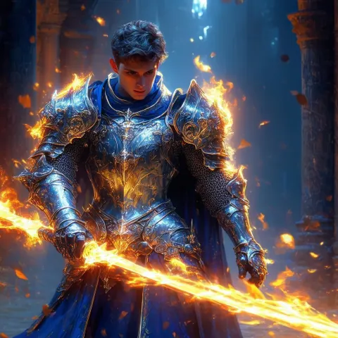 Mason Mount Wielding a Glowing Fire Staff